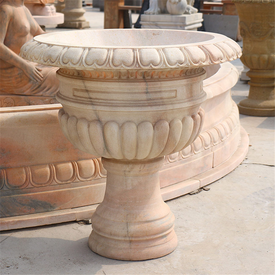 曲陽(yáng)石材雕刻-別墅庭院花崗巖花盆